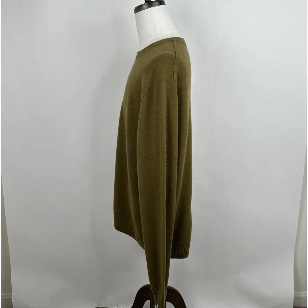 NWT Banana Republic Men's‎ Cashmere Crew Neck Sweater XXL TALL Nettle Leaf Green